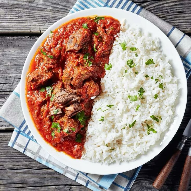 White Rice and Stew