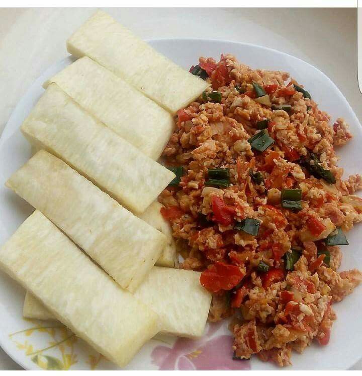 Yam and Egg Sauce