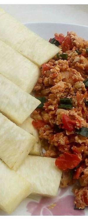 Yam and Egg Sauce