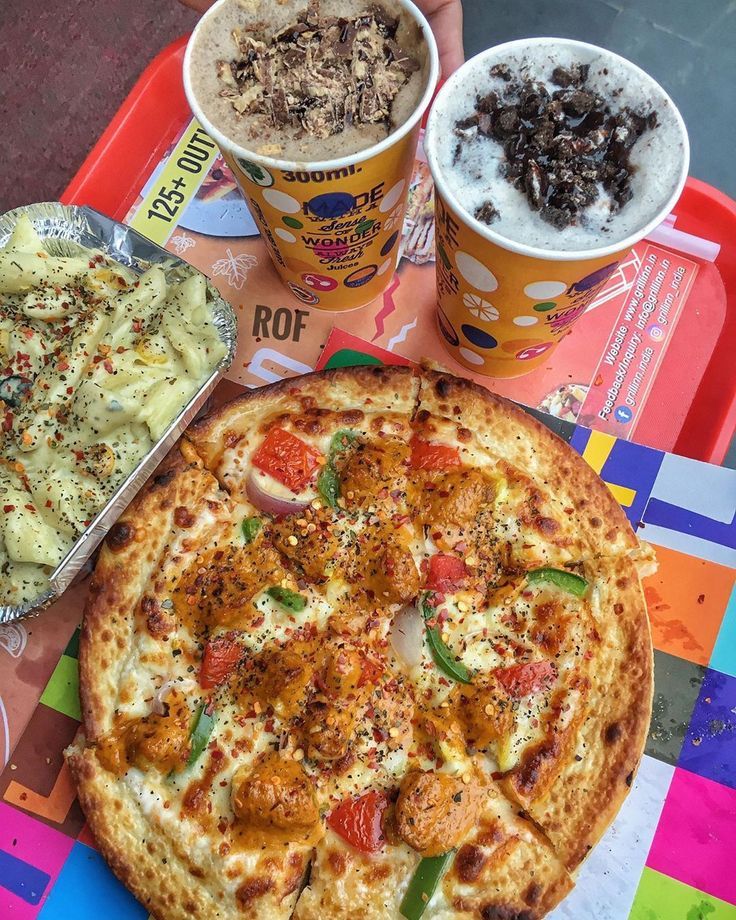 Pizza + Peppered Chicken + Milkshake